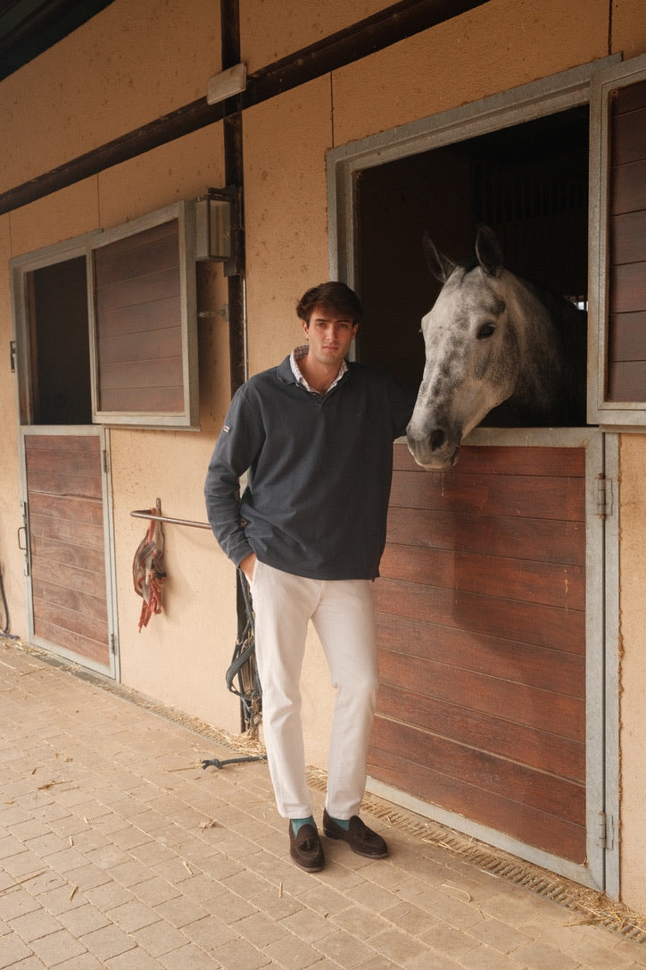 NAVY COTTON – Polo – vista 4 – MORAY